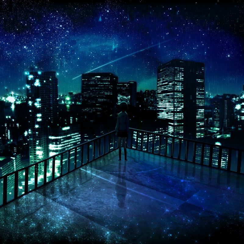 10 Top Anime City Street Background Night FULL HD 1080p For PC