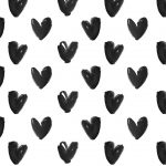 black white watercolour hearts iphone background wallpaper phone