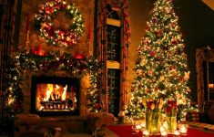 christmas tree and fireplace - youtube
