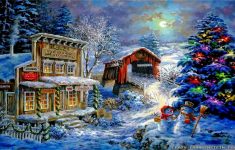 christmas winter scenes wallpaper gallery (54+ images)