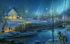 christmas winter scenes wallpaper - viewing gallery | christmas