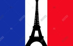 eiffel tower french flag image &amp; photo | bigstock
