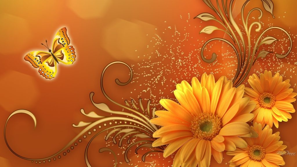 10 New Fall Flowers Desktop Backgrounds FULL HD 1080p For PC Background 2021 free download flower fantastic fall floral autumn flowers butterfly gold 1024x576