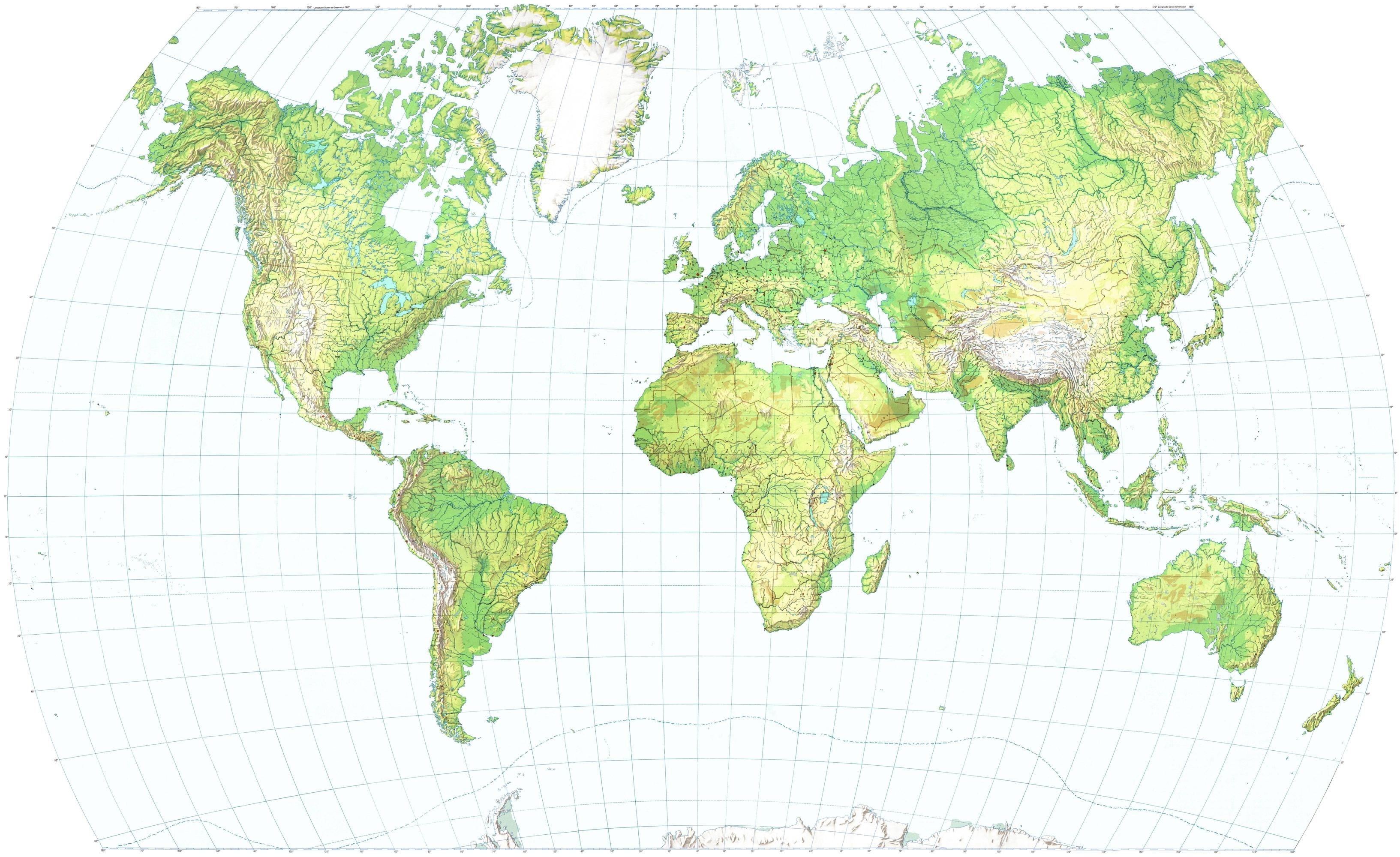 Карта земли с границами. Карта земли географическая.